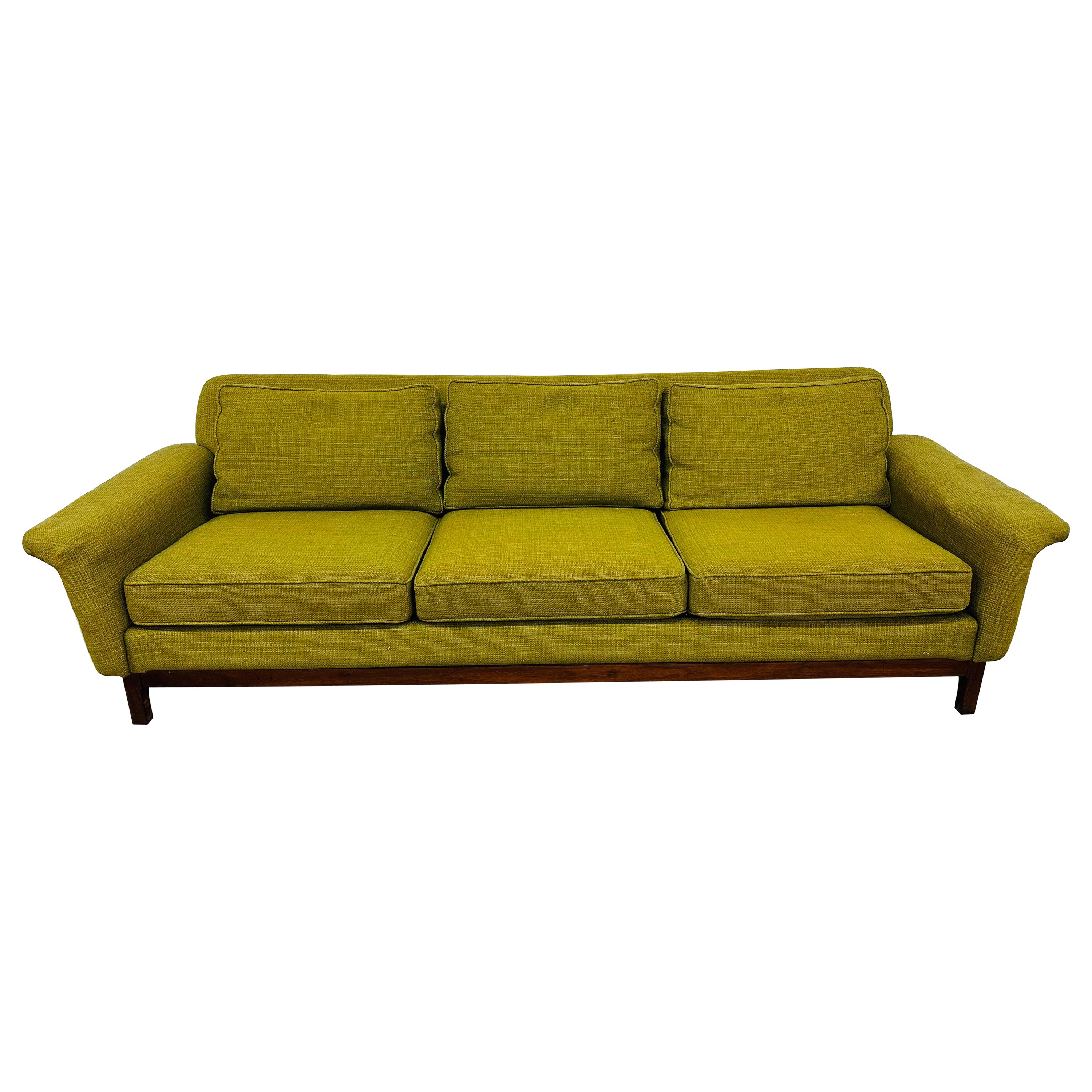 Mid-Century Modern Dux Green Sofa For Sale