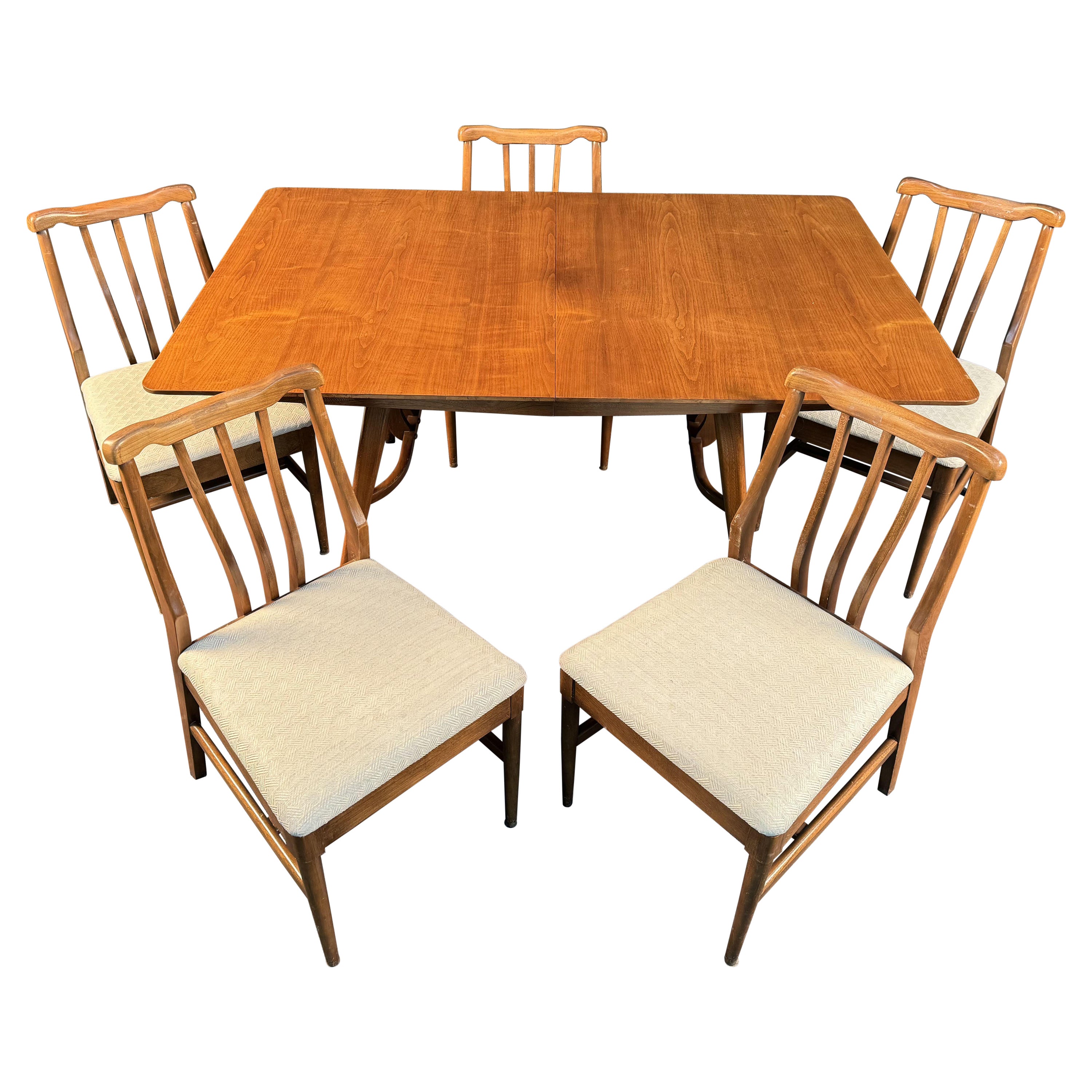 Mid-Century Walnut Sculptural Dining Set by Blowing Rock For Sale