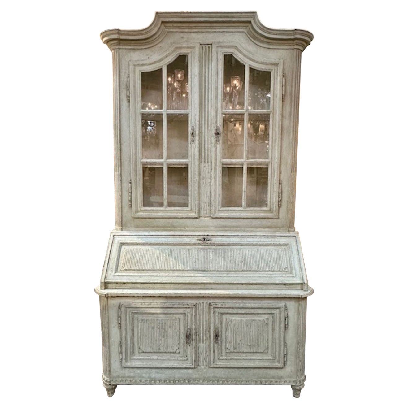 19th Century French Louis XVI Painted Secretaire For Sale