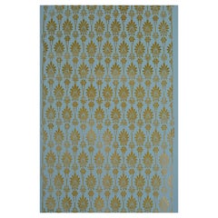 5 rolls of Gold on Sky Blue Zuber wallpaper