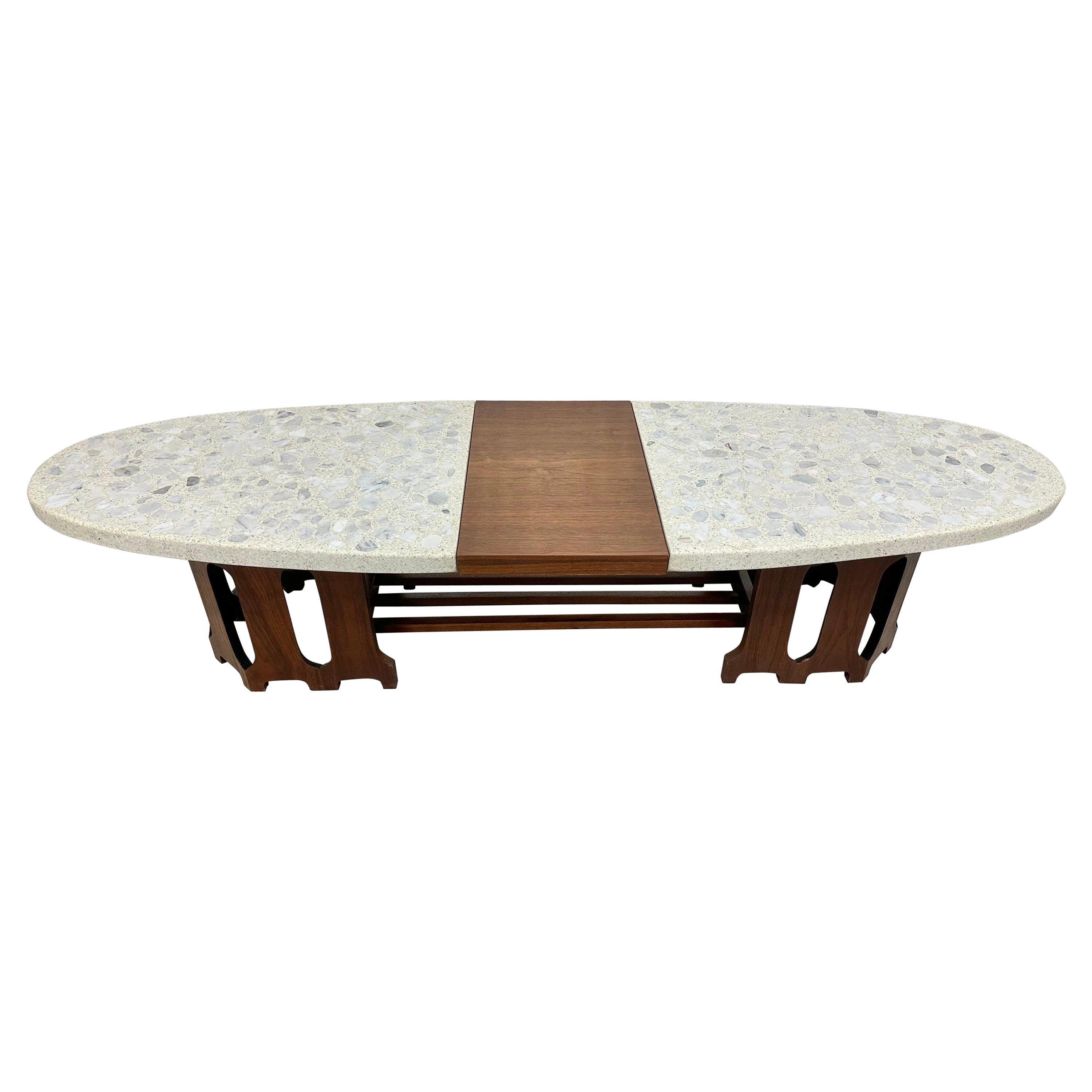 Mid-Century Modern Harvey Probber Terrazzo Walnut Coffee Table For Sale