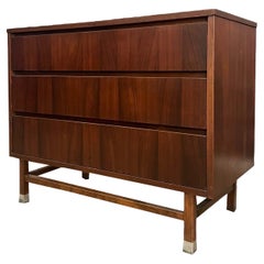 Vintage Mid Century Modern Dovetailed 3 Drawer Dresser by Stanley