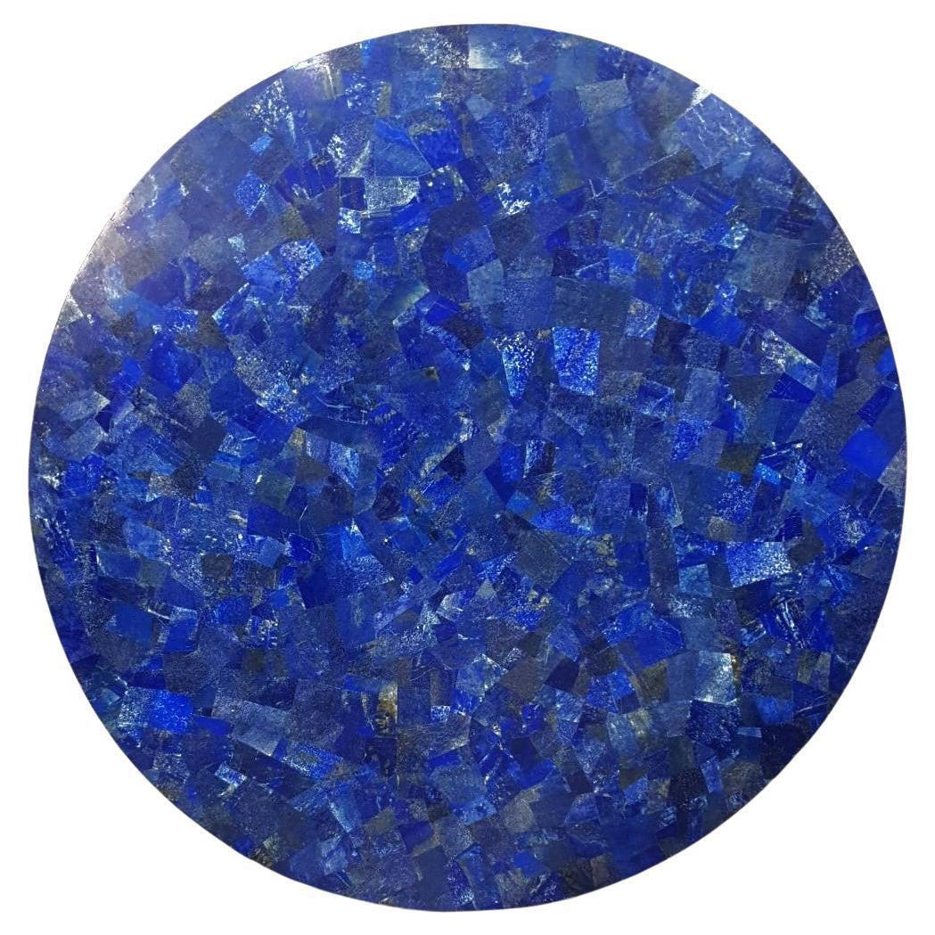 Round top in lapis lazuli For Sale