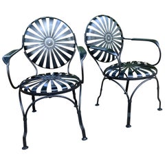 Used Francois Carre Garden Chairs - a pair