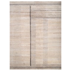Statement Simplicity Weißer & Weißer 270x360 cm Handgeknüpfter Teppich in Weiß