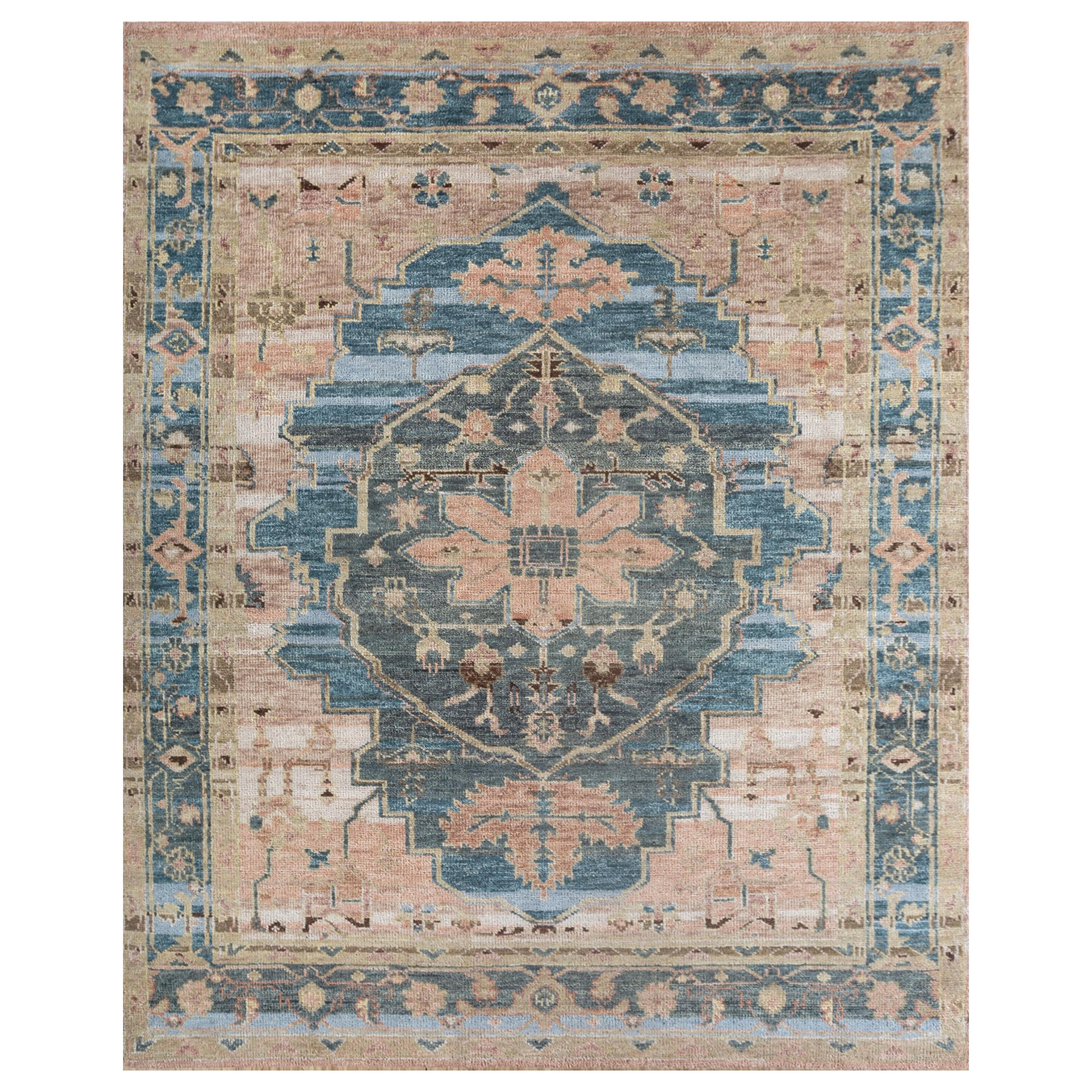 Terra Firma Tableau Medium Gold & Tea Leaf 270x360 cm Handknotted Rug For Sale