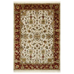 Alfombra anudada a mano Heirloom Bloom Medium Marfil y Rojo 180x270 cm