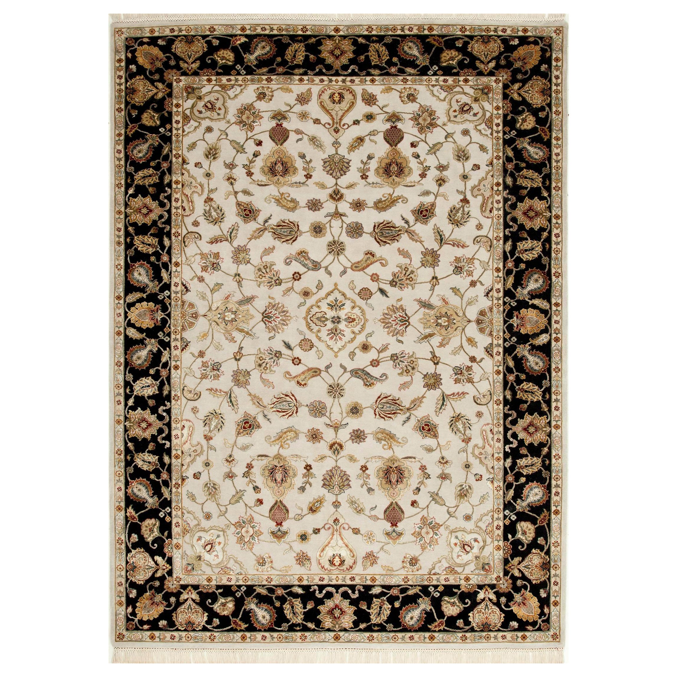 Blooming Antiquity Medium Ivory & Ebony 180x270 cm Handknotted Rug