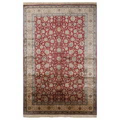 Crimson Bouquet Ribbon Red & Linen 180x270 cm Hand Knotted Rug