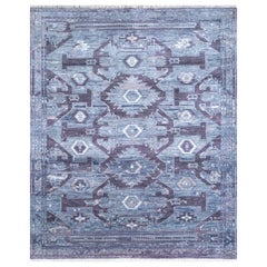 Starry Skyfall Indigo Blue & CastleRock 240x300 cm Hand Knotted Rug