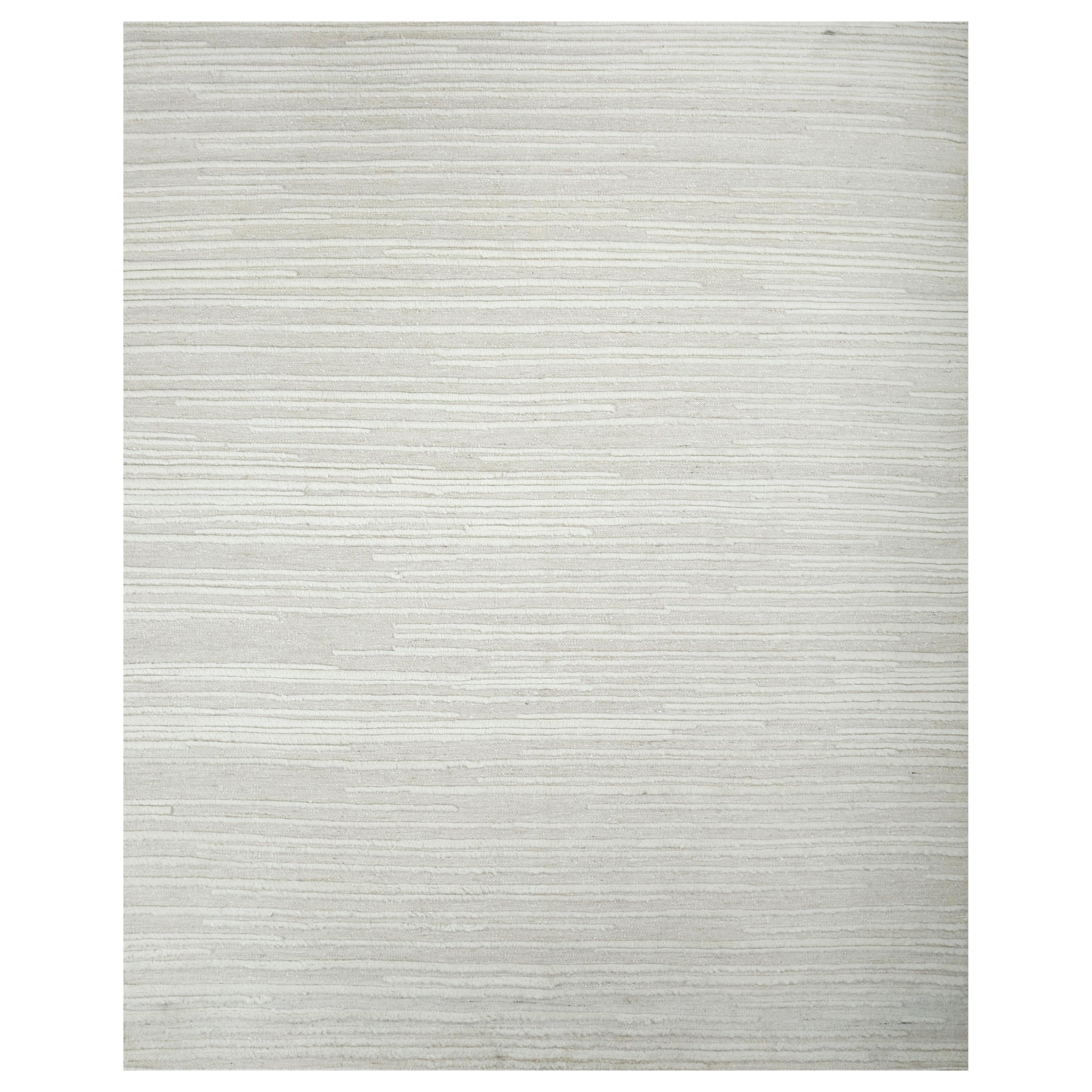 Modern Relic Undyed White & Medium Tan 270x360 cm Handknotted Rug