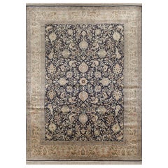Echoes of Paradise Medieval Blue & Soft Beige 270X375 cm Handknotted Rug