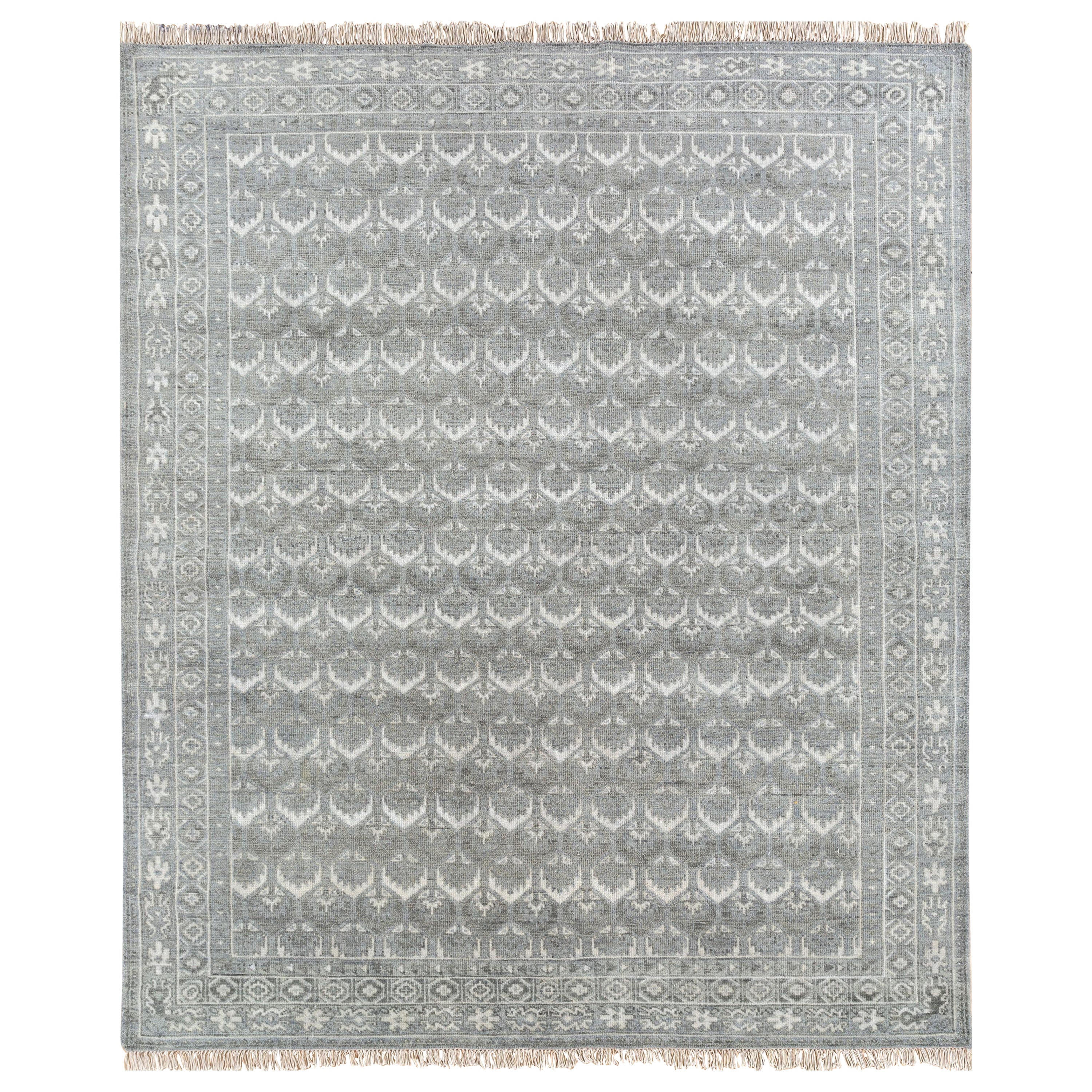 Alfombra anudada a mano Dusky Tides Blue Daisy & Dusky Blue 240x300 cm