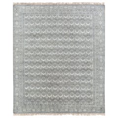 Alfombra anudada a mano Dusky Tides Blue Daisy & Dusky Blue 240x300 cm