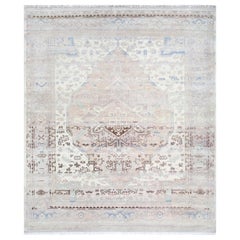 Ethereal Lagoon White & White 240x300 cm Hand Knotted Rug