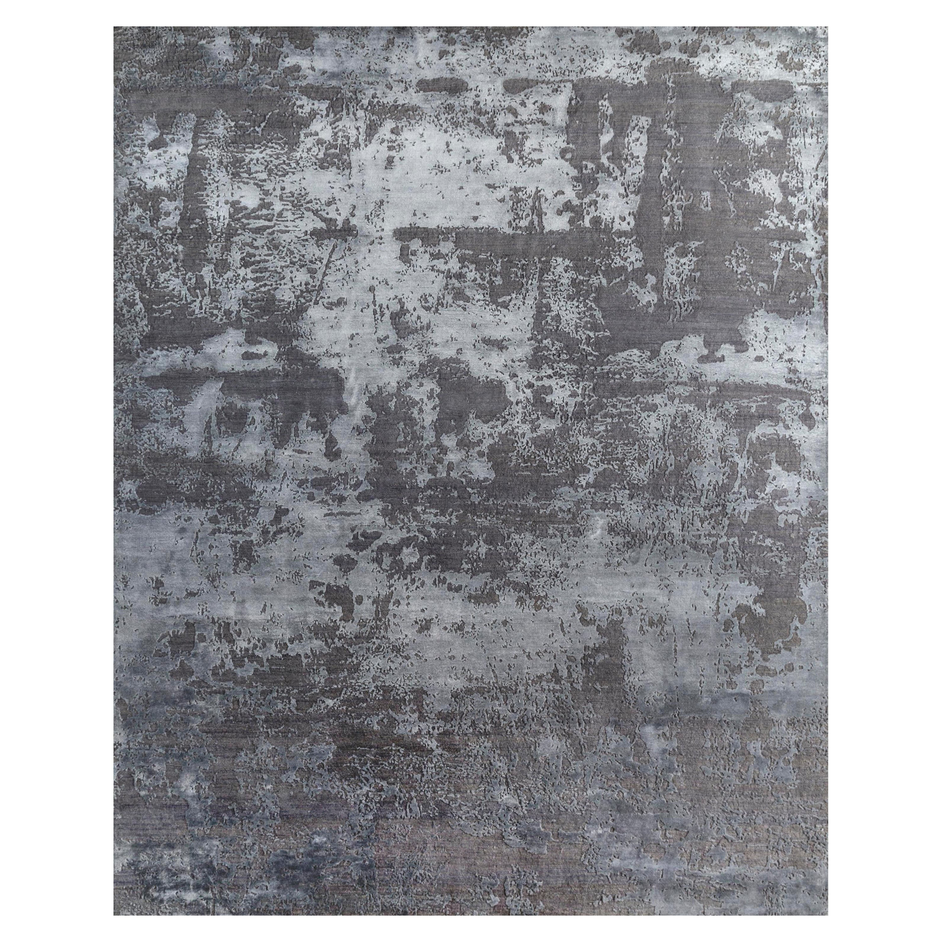 Handgeknüpfter Teppich in Frost Gray & Liquorice 195X295 cm, Bio Deviations im Angebot