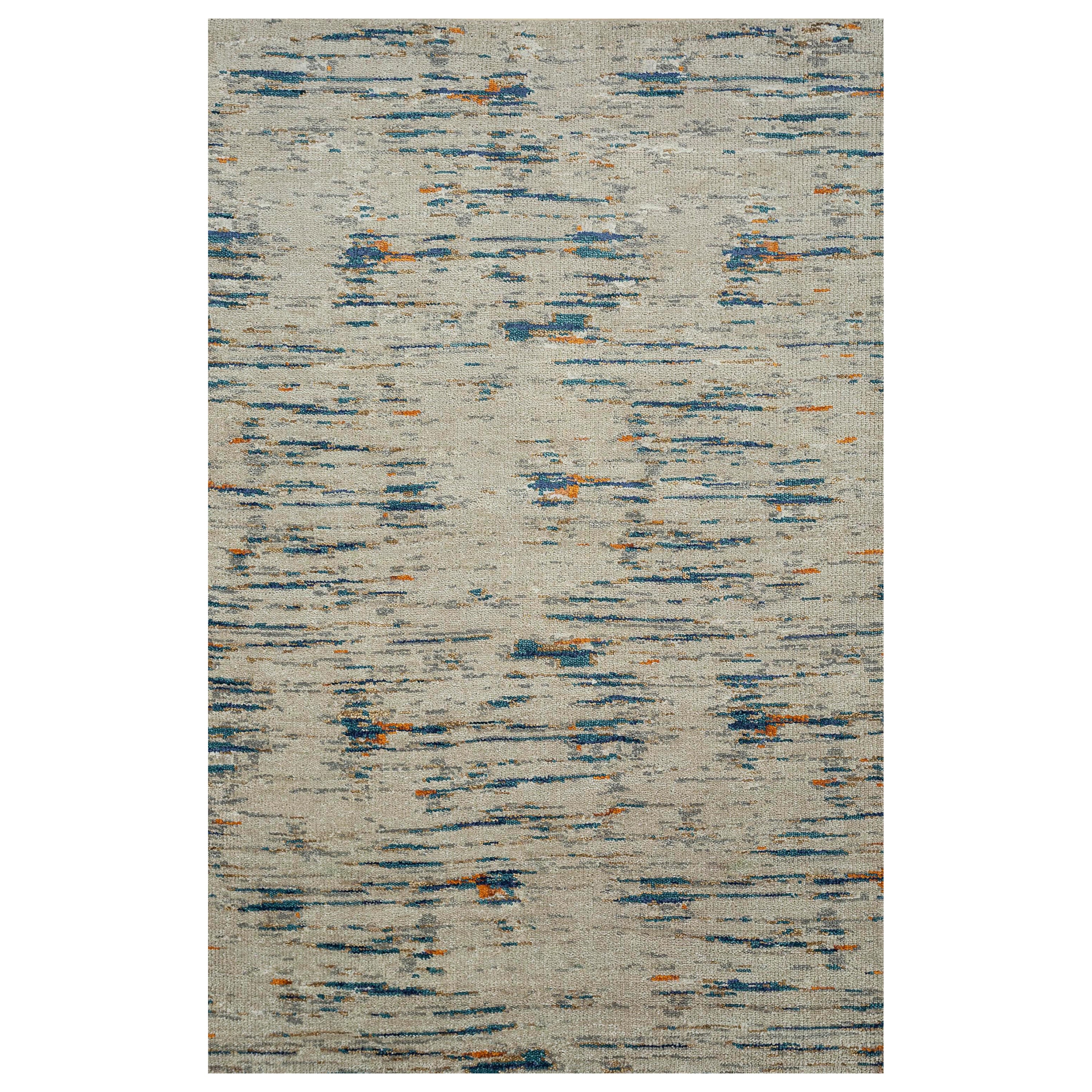 Interwoven Wisdom Antique White & Shadow Teal 200X300 cm Handknotted Rug For Sale