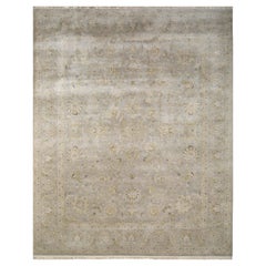 Handgeknüpfter Teppich aus Seide mit Whisperings in warmem Grau & warmem Grau 270x360 cm