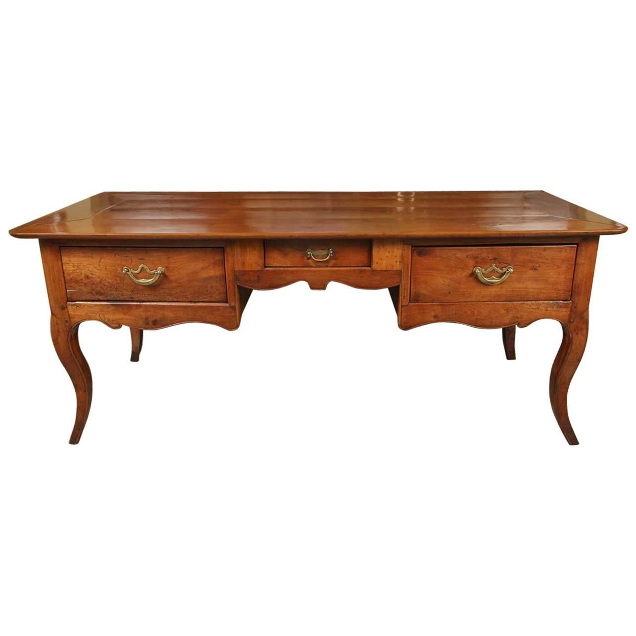 An Exceptional French Fruitwood Writing Table, circa 1830 For Sale