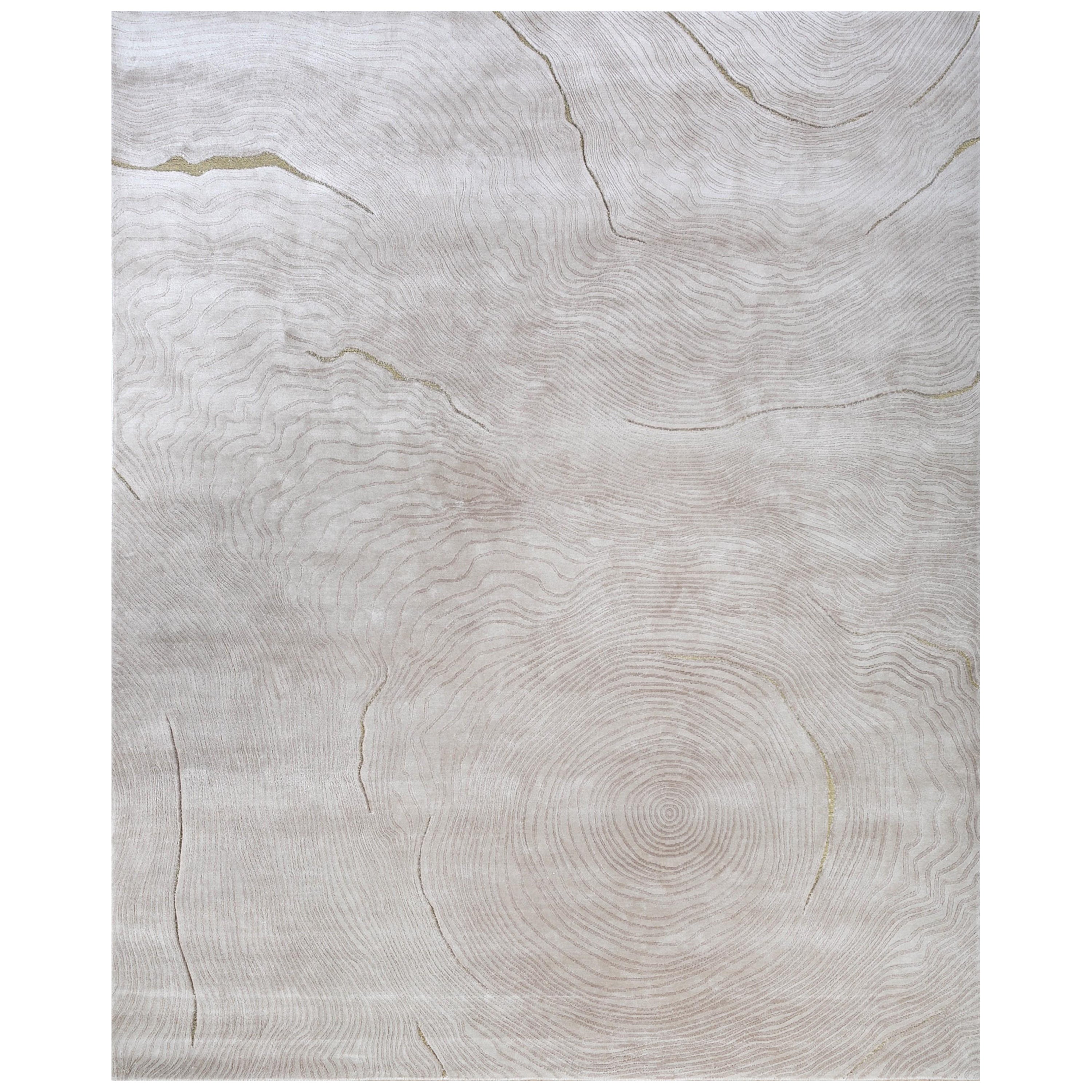 Dune Drift Marble & White Sand 300x420 cm Hand Knotted Rug For Sale