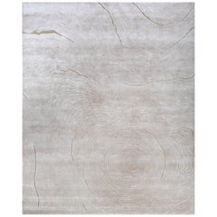 Tapis noué à la main Dune Drift marbre et sable blanc 300x420 cm