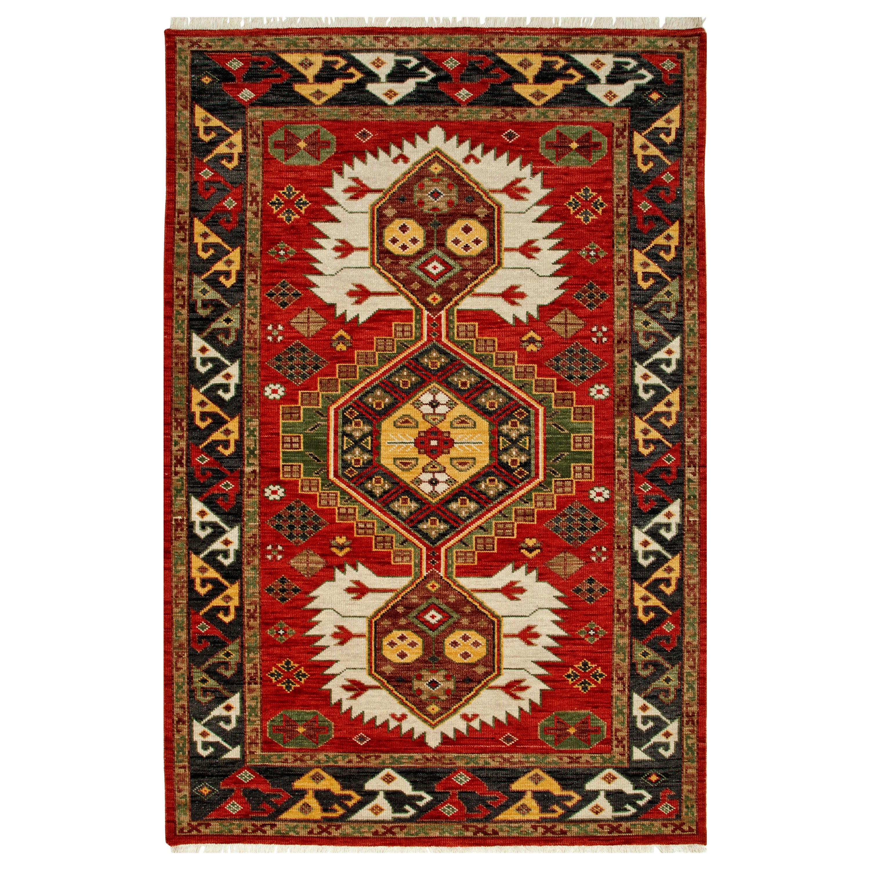 Bloom Dream Velvet Red & Black Olive 270x360 cm Hand Knotted Rug For Sale