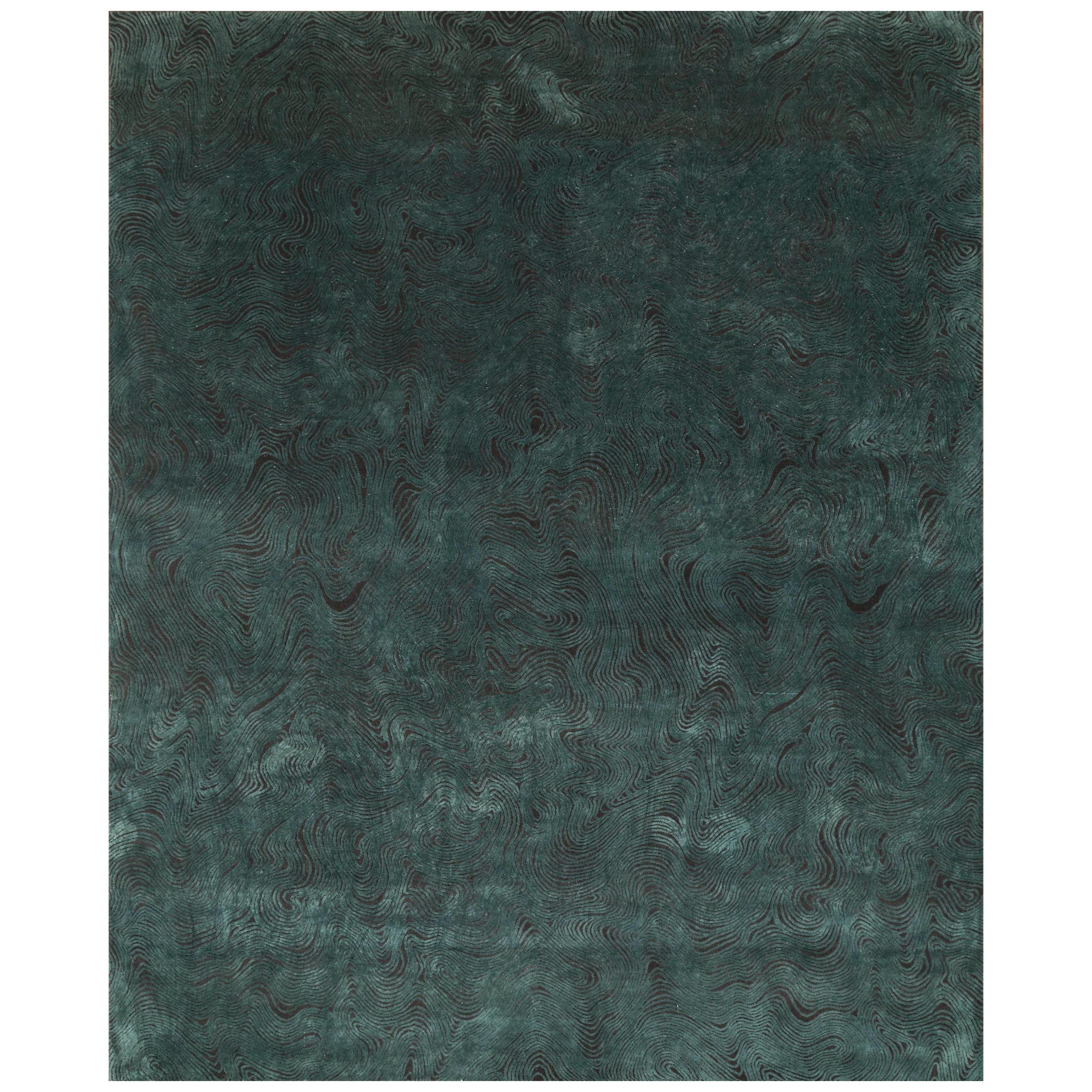 Traced Harmony Liquorice & Arctic 270x360 cm Handknotted Rug