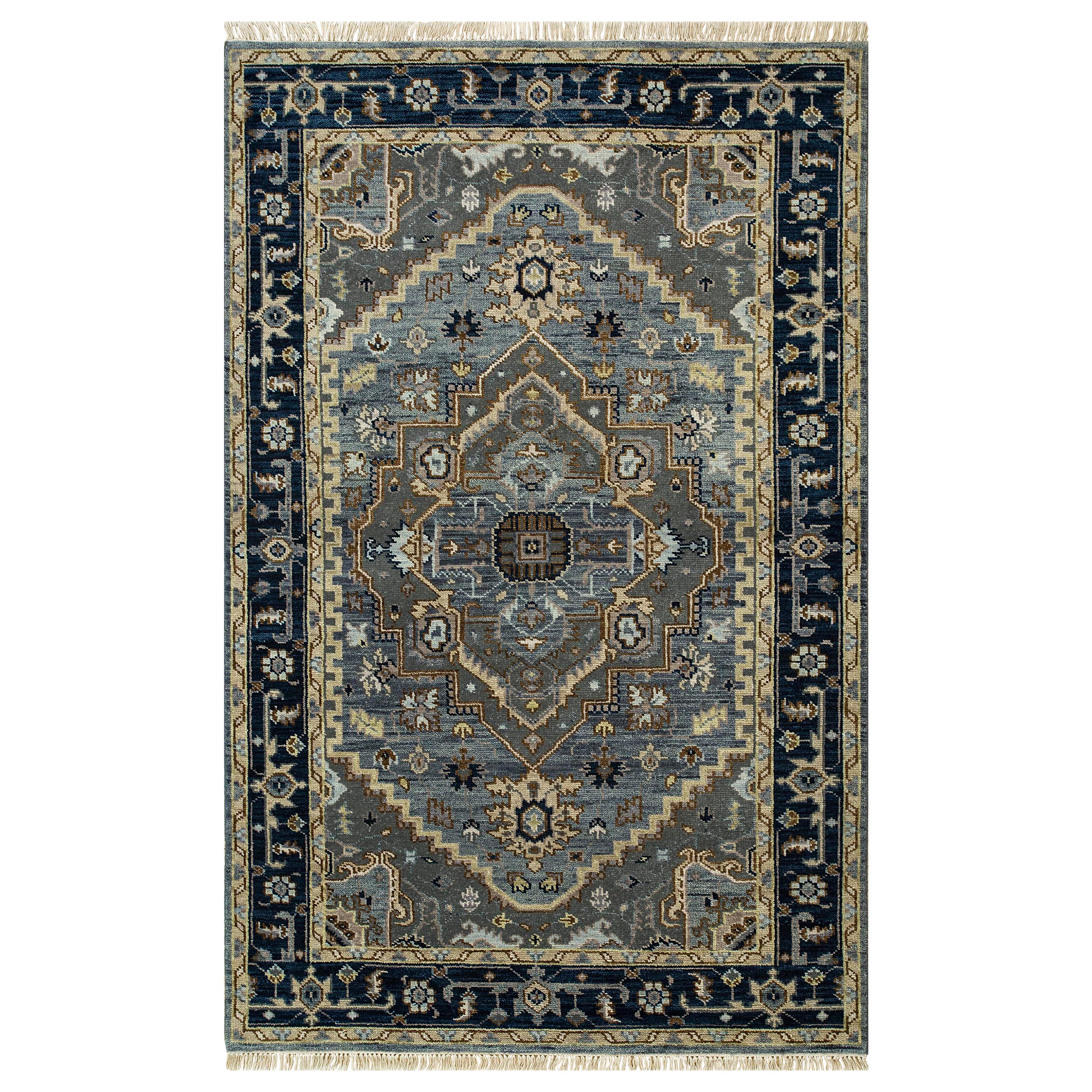 Alfombra anudada a mano Nightscape Depths Deep Blue & Navy 270x360 cm
