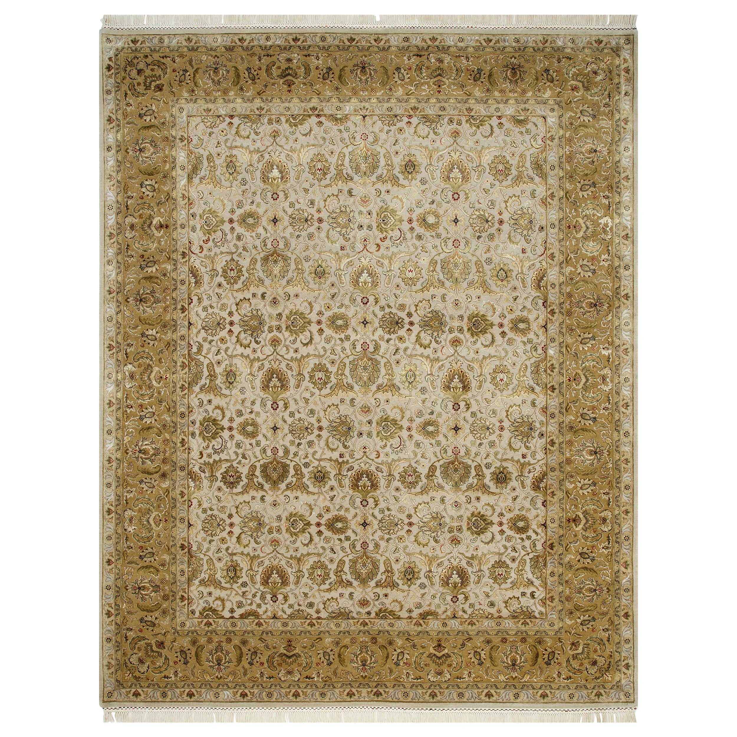 Alfombra anudada a mano Palace Heirloom Medium Ivory & Royal Gold 180x270 cm