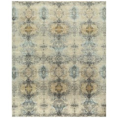 Beyond Horizons Antique White & Blue Blush 195X295 cm Handknotted Rug