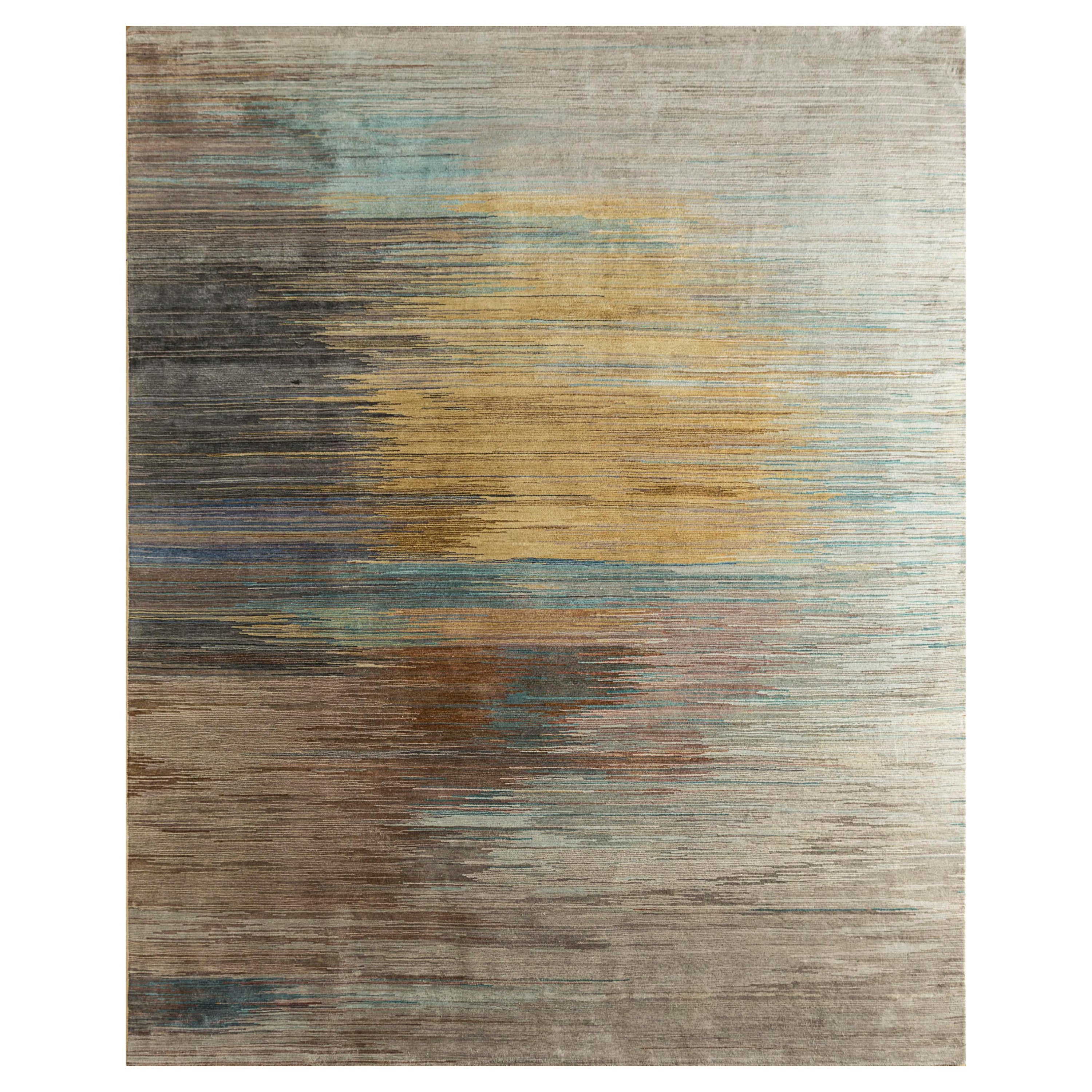 Perspective Harmony Antique White & Light Sea Mist 168x240 cm Handknotted Rug