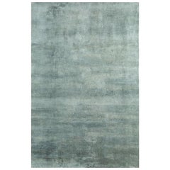 Handgeknüpfter Teppich aus Schieferblau & Schieferblau 120x180 cm, Sovereign Elegance