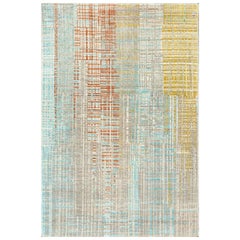 Velvet Ripples Ashwood & Jamaican Aqua 270x360 cm Tappeto annodato a mano