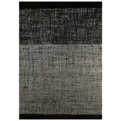 Seide Schatten Caviar & Classic Gray 195x295 cm Handgeknüpfter Teppich in Grau