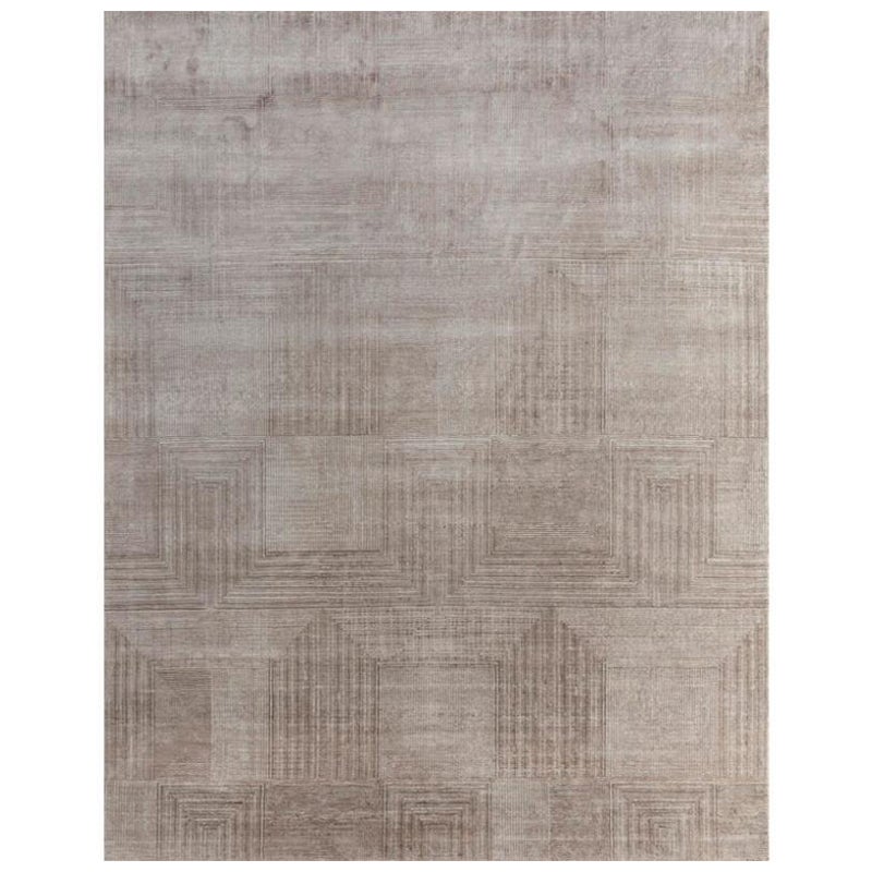 Rapsodia de la Naturaleza Alfombra Anudada a Mano Blanco Antiguo y Beige Suave 240x300 cm en venta