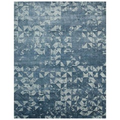 Azure Horizon Skyline Blue & Indigo Blue 240x300 cm Hand Knotted Rug