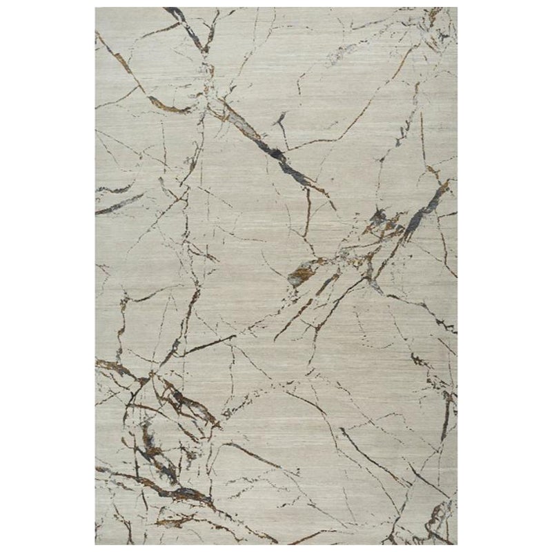 Marbled Echo Antique White & Warm Spice 240x300cm Hand Knotted Rug For Sale