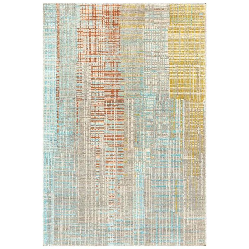 Lagoon Ripples Ashwood & Jamaican Aqua 195x295 cm Hand Knotted Rug For Sale