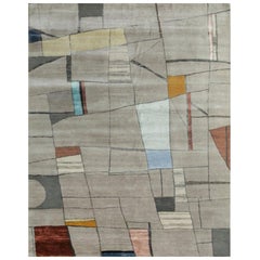 Ethereal Haze Classic Gray & Light Sea Mist 240x300 cm Hand Knotted Rug