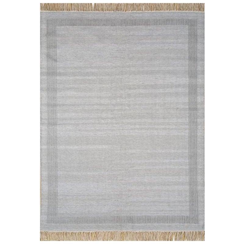 Ethereal Crossings Light Silver & Light Silver 150X210 cm Flatweave Rug For Sale