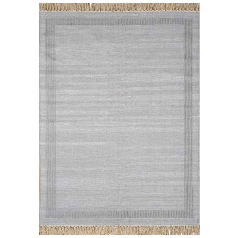 Ethereal Crossings Light Silver & Light Silver 150X210 cm Flatweave Rug