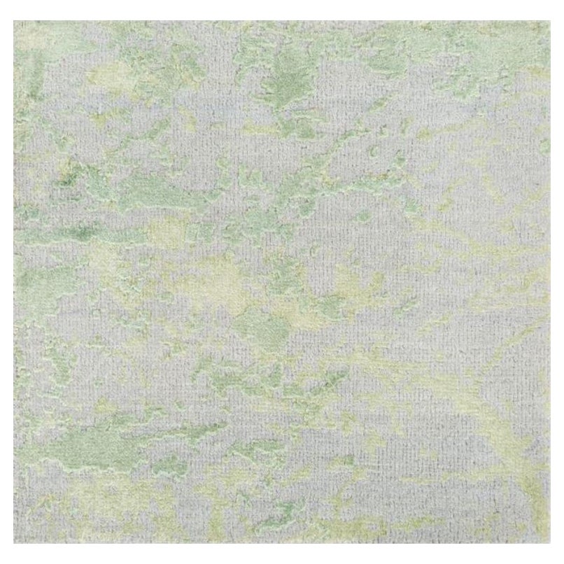 Artist's Vision Caribbean Sky & Lily Green 195X295 cm Handknotted Rug For Sale