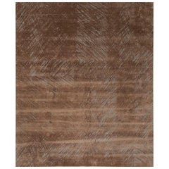 Muted Palette Ashwood & Natural Brown 240x300 cm Handknotted Rug