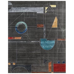 Maze Harmony Liquorice & Rot Orange 240x300 cm Handgeknüpfter Teppich