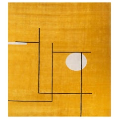 Balance Bliss Gold Fusion & Leinen Weiß 180x270 cm Handgeknüpfter Teppich