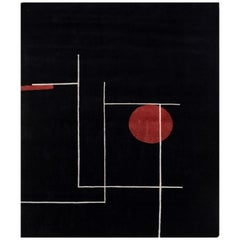 Tappeto Celestial Equinox Ebony & Cinnabar 150x240 cm annodato a mano
