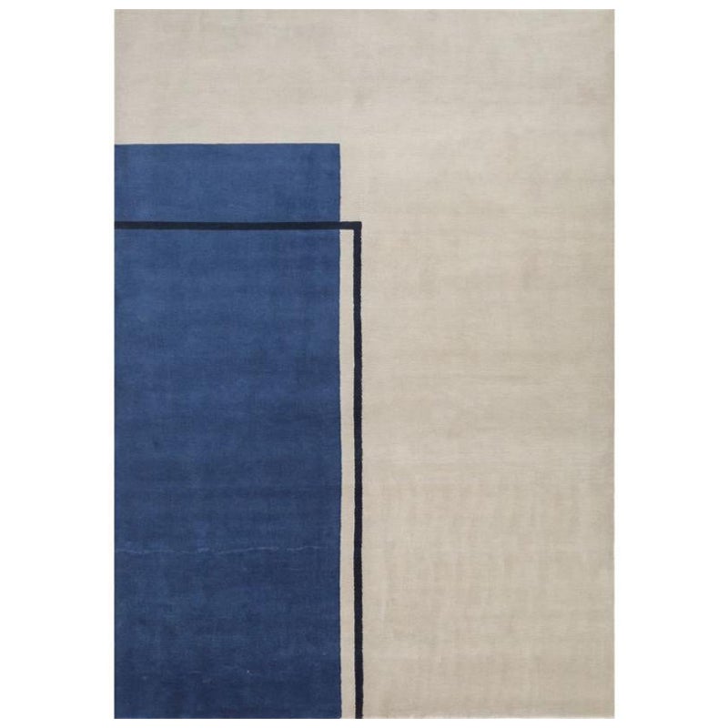 Ethereal Equilibrium London Fog & Twilight Blue 150x240 cm Handknotted Rug