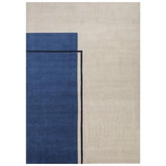 Ethereal Equilibrium London Fog & Twilight Blau 150x240 cm Handgeknüpfter Teppich