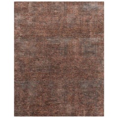 Mechanical Melodies Merlot Red & Stone Blue 240x300 cm Handknotted Rug