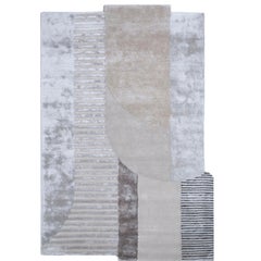 Dimensionaler, handgetufteter Teppich aus Eschenholz und antikem Weiß 160X243 cm, Delight
